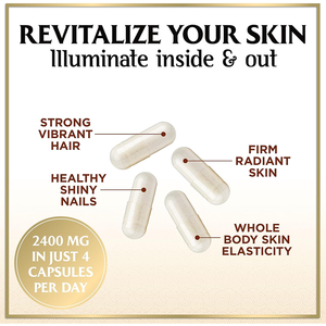 Rosebest Natürliche Vegane Bio 2400mg Multi Hydrolysierte Kollagen-Peptide Komplex Kapseln Nahrungsergänzungsmittel für Haare, Haut & Nägel - Product Image 3