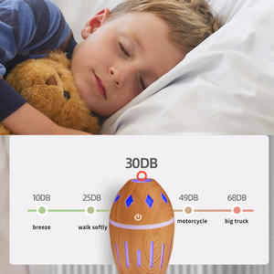 Novità Uovo umidificatore ad ultrasuoni 300ml di venature del legno con colori che cambiano la luce a LED per uso domestico e auto 1 anno di garanzia - Product Image 5