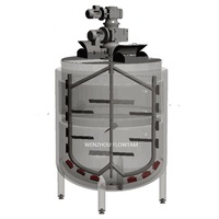 Équipement de mélange de confiture et de sauce en acier inoxydable à double enveloppe chauffée à la vapeur avec double agitateur de 2000 litres