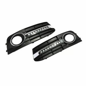 Biseles para Faros Antiniebla Audi A4B8 2009-2011, Kit de Rejilla Inferior con Luces LED Secuenciales DRL e Intermitentes - Product Image 1