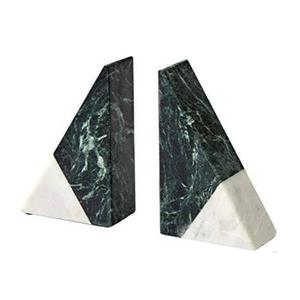 Wholesale Bookend Modern Handmade Classic Stylish Customized logo Print Green Stone Casual <b>Vintage</b> Bookends for Home and Office - Product Image 4