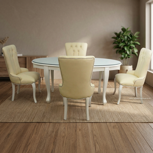 European Style Home Furniture Antique <b>Dining</b> <b>Set</b> With Ovale <b>Dining</b> <b>Table</b> - Product Image 3