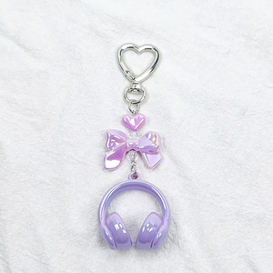 หูฟังเพลง3D สุดเท่แบบสร้างสรรค์พวงกุญแจจี้ห้อยโทรศัพท์มือถือทำจากยางทนทานสำหรับนักเรียนสำหรับกระเป๋าเป้สะพายหลังแบบแขวน - Product Image 5