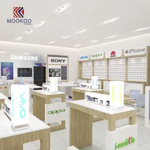 Brand Cellphone Shop Middle Counter Design Display Phone Furniture Showcase