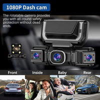 Caméra de tableau de bord panoramique HD 1080P pour voiture, enregistreur DVR, vision nocturne infrarouge, matériau ABS, modèle OEM, prix usine
