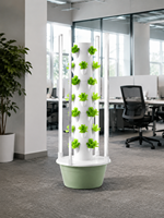 Tour de culture verticale à 7 niveaux, système hydroponique avec lumière LED, minuterie et pompe pour jardin potager intérieur
