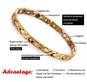 Женский модный браслет из серебра и золота с био-магнитной терапией, элегантный браслет с магнитным браслетом - Product Image 5