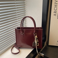 Sac à main en cuir PU texturé pour femme, nouvelle collection 2026, grande capacité, couleur unie, sac bandoulière