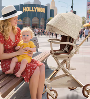 Nouvelle poussette pour bébé à configuration haut de gamme de Playkids, poussette pour bébé au design luxueux, poussette pour bébé exquise