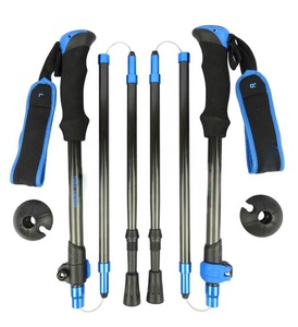 Ultralight 3K karbon Fiber teleskopik <span class=keywords><strong>Nordic</strong></span> yürüyüş yürüyüş çubukları ayarlanabilir yürüyüş koşu yürüyüş sopaları EVA kolu ile - Product Image 3