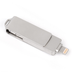 Chiavetta USB <span class=keywords><strong>OTG</strong></span> 3 in 1 di Alta Qualità in Metallo Girevole con Logo Personalizzato per <span class=keywords><strong>iPhone</strong></span>, Android e PC - Product Image 2