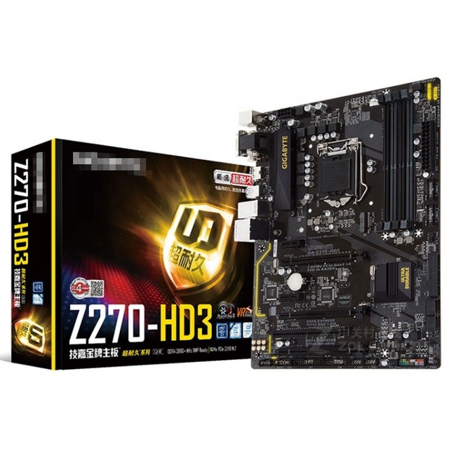 Original Motherboard for Gigabyte Z270-HD3 I5 6600 6500 I7 6700 7700k CPU 6 PCIE ,Good Quality