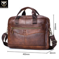 Sac à main pour ordinateur portable de 15 pouces en cuir véritable pour homme, sac à bandoulière, sacoche, sacoche de bureau, sac à main d'affaires