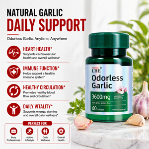 Complément d'ail sans odeur à formule personnalisée favorisant la circulation sanguine et la santé immunitaire pour adultes – Gélules d'ail sans odeur - Product Image 6