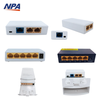 Fábrica 3 5 puertos Interior Exterior Gigabit 1 en 2 salidas Poe extensor y 1 en 4 salidas 10/100Mb Poe repetidor fabricante en stock