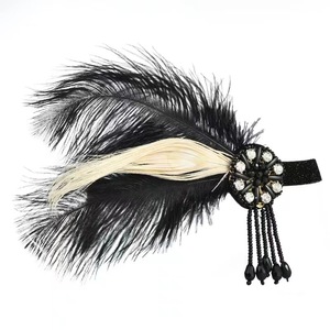 Coiffe scintillante en cristal pour femme, accessoires de scène pour clubs, chanteuses et danseuses de Samba, coiffe sexy de fête avec strass et plumes - Product Image 5