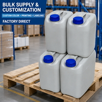 Seaux en plastique HDPE empilables de 5/10/12/20 litres avec bouchon à vis, sérigraphiés, pour le stockage de liquides, consommables IVD, usage biochimique