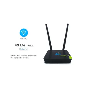 Kotak TV Android TV 4K Amlogic S905X OTT 4G LTE untuk Router Wifi