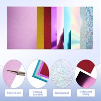 Lot de 30 feuilles de papier cartonné métallisé brillant, imperméable, 100% pâte vierge, 250 g/m², enduit de résine, effet miroir scintillant, 8 po x 12 po