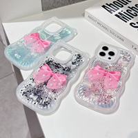 Coque de téléphone BAILI Factory 3D avec oreilles de chat, nœud papillon, paillettes brillantes, perles, mignonne, best-seller pour femmes, pour Huawei Honor X8D/X9B