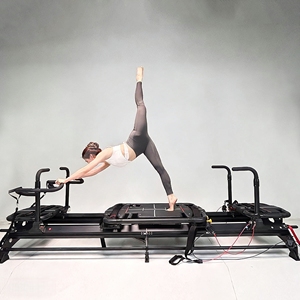 Reformer de Pilates Profesional Extra Ancho de Aluminio Negro, Máquina Reformer Comercial para Ejercicios de Core, <span class=keywords><strong>en</strong></span> <span class=keywords><strong>Venta</strong></span> - Product Image 1