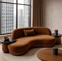 Ensemble de meubles pour salon, table et canapé, chaises de salle à manger rembourrées en velours à dossier moyen pour salons, meubles design
