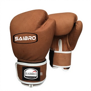 Gants de boxe Saibro 12oz en cuir, gants d'entraînement avec fermeture Velcro, sangle de poignet réglable pour adultes - Product Image 6