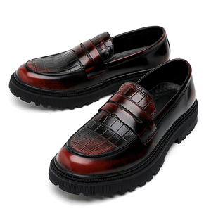 Chaussures habillées et Richelieu pour hommes, nouveau design, en cuir microfibre, mocassins décontractés faciles à enfiler, grandes tailles, bout rond, nouveaux styles - Product Image 1