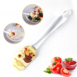 Wholesale Baking Pastry Tools Non-toxic cooking silicon spatula Fruit Printed Silicone Spatula
