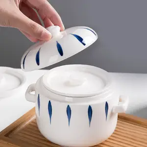 Pentola per stufato in ceramica elettrica per la salute della zuppa di pentole personalizzate all'ingrosso con coperchio