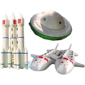 Cohete inflable sellado de PVC personalizado de 4m <span class=keywords><strong>H</strong></span> para exteriores, globos de astronauta OVNI inflables con tema espacial para eventos - Product Image 4
