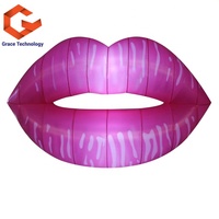 Ballon gonflable géant en forme de lèvres sexy, décoration d'événement, modèle de bouche rouge pour fête