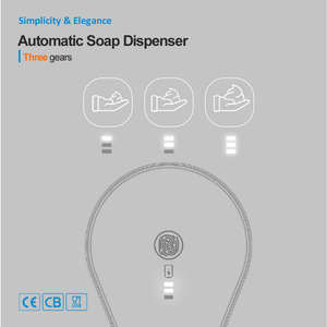 <span class=keywords><strong>Distributeur</strong></span> de <span class=keywords><strong>savon</strong></span> <span class=keywords><strong>liquide</strong></span> 2-en-1 en mousse rétro exquis sans contact rechargeable à piles sèches AAA petit portable pour l'extérieur - Product Image 4