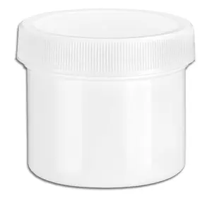 4 Oz Witte Ronde Plastic Potten Met Brede Mond Kleine Onderdelen, Lege Reisvoorbeeldcontainer