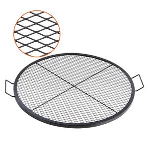 X-Marks Heavy Duty 36 pouces en acier noir feu de camp barbecue grille Portable foyer ustensiles de cuisine X fil poignée Support pour Camping - Product Image 1