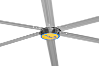 Ventilateur de plafond industriel Bonawind de 24 pieds avec 6 pales en aluminium, moteur EC, télécommande