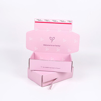 Individuell Bedruckte Geprägte Rosa Kartonversandbox mit Silberfolie-Personalisierung für Schuhe und Recycelte Kartonverpackung