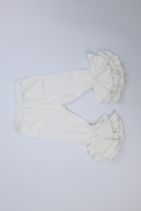 Qingli OEM Custom Factory per l'autunno e la primavera <span class=keywords><strong>pantaloni</strong></span> a zampa di elefante morbidi e comodi da ragazza tinta unita in bambù plissettato - Product Image 4