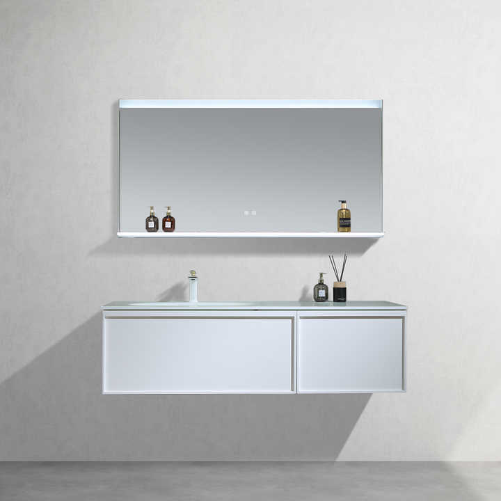 55 Inch Modern Rustic Bathroom Vanity Bathroom Cabinet Qatar Middle ...