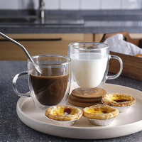 Tasses à café et à thé en verre à double paroi isolées Offre Spéciale tasses tasse en verre à haute teneur en borosilicate à double paroi