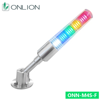 Lampu Menara Sinyal ONN-M4S-F 5-lapis 5-warna Alas Lipat Kap Lampu Ganda LED Cantik Buatan Pabrik Grosir
