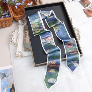 Jilbab pabrik syal desainer cetak kustom persegi syal sutra Hijab Premium Foulard Soie Pas Cher De Luxe - Product Image 5