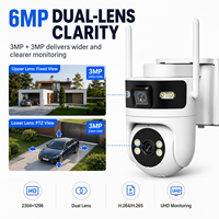 Caméra intelligente Wistino Tuya à double objectif, caméra de sécurité Wifi, vision nocturne, détection de mouvement AI bidirectionnelle, plateforme de caméra rotative à 360 degrés