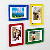 Cadre photo magnétique en acrylique transparent personnalisé avec aimant de réfrigérateur sur mesure, fabriqué en Chine