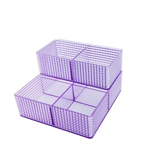 Rõ Ràng Mỹ Phẩm Tổ Chức Vuông Máy Tính Để Bàn Hộp Lưu Trữ Với In Trang Điểm Bàn Chải Chủ Cho Văn Phòng Lưu Trữ Hoặc Hiển Thị Trường Hợp - Product Image 2