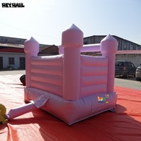 Château gonflable commercial mini en PVC violet, trampoline gonflable blanc pour mariages/anniversaires