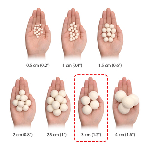 Tùy Chỉnh Hỗn Hợp Màu 2Cm 5Cm 6Cm 7Cm Tùy Chỉnh Kích Thước Làm Bằng Tay Len Pom Pom Hạt Vòng hoa Trang Trí Nội Thất Len Tự Làm Cảm Thấy Quả Bóng - Product Image 5