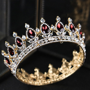 <span class=keywords><strong>Tiara</strong></span> <span class=keywords><strong>e</strong></span> Corona Vintage in Cristallo per Re <span class=keywords><strong>e</strong></span> Regina, Diademi per Uomo/Donna, Ornamenti per Capelli per Concorsi di Bellezza, Accessori per Capelli da Matrimonio - Product Image 2