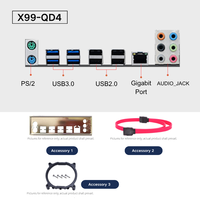 NUEVA Placa Base PANDL X99-QD4 con Doble PCIe3.0 X16, Compatible con CPU Intel Xeon E5 V3 V4, 4 Ranuras DDR4, SATA3.0, NVMe M.2