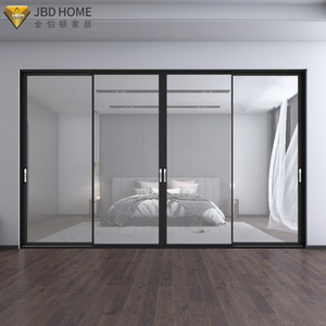 <span class=keywords><strong>Porte</strong></span> <span class=keywords><strong>coulissante</strong></span> extérieure dissimulée à double battant, grande <span class=keywords><strong>porte</strong></span> <span class=keywords><strong>coulissante</strong></span> en verre et aluminium pour entrées de maisons modernes - Product Image 3